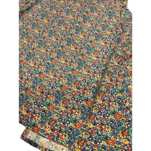 Vintage Lanz Originals Canvas Like Floral‎ Apron W Pockets Tie In Back One Size - Picture 2 of 7